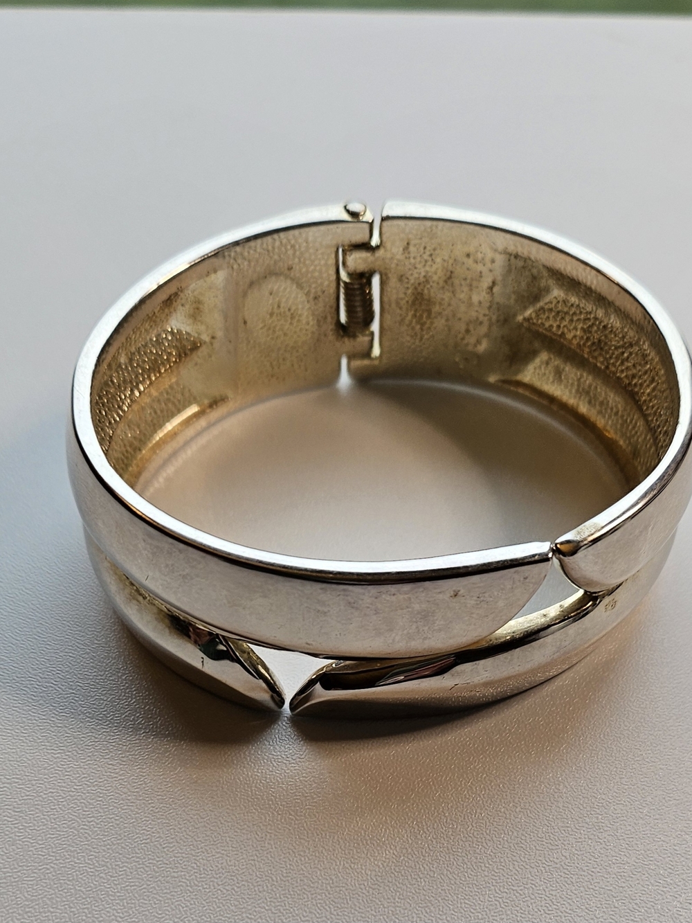 Silver-Tone Hinged Cuff Bracelet